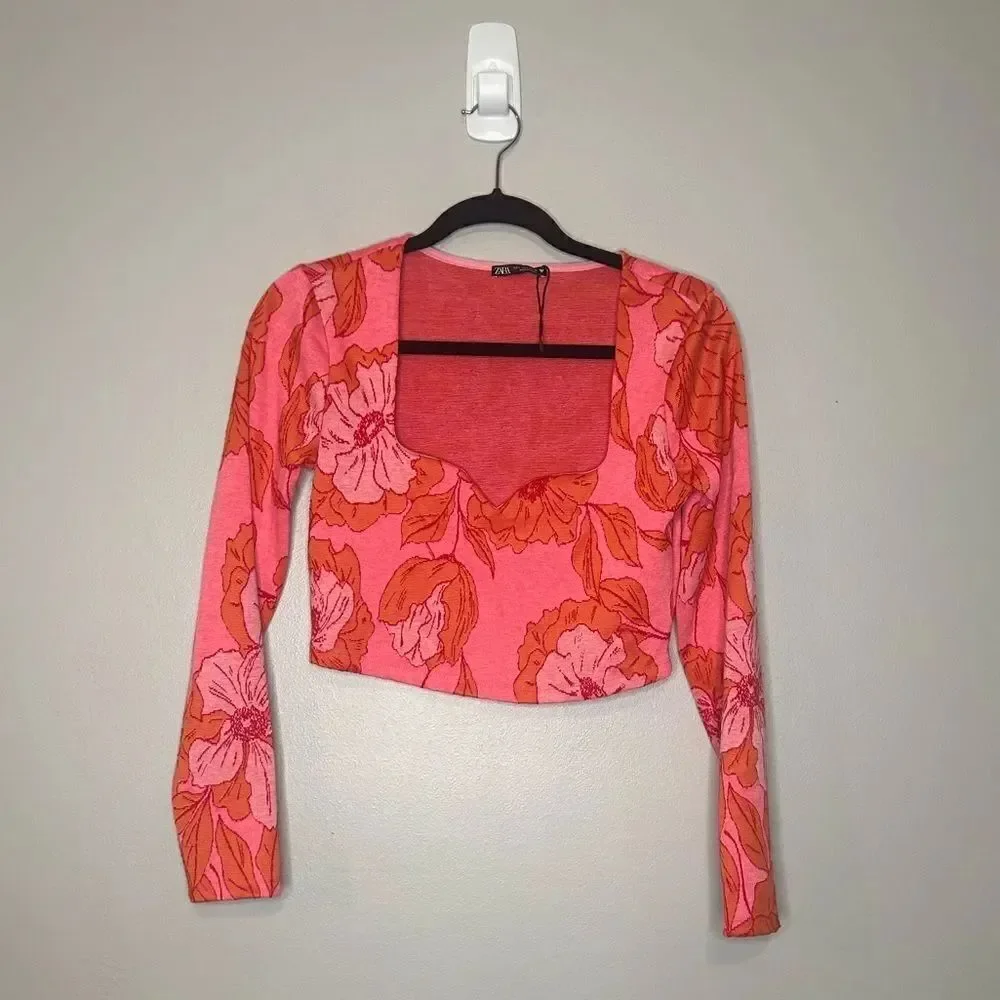 Zara Jacquard Crop Top 5029/604/620